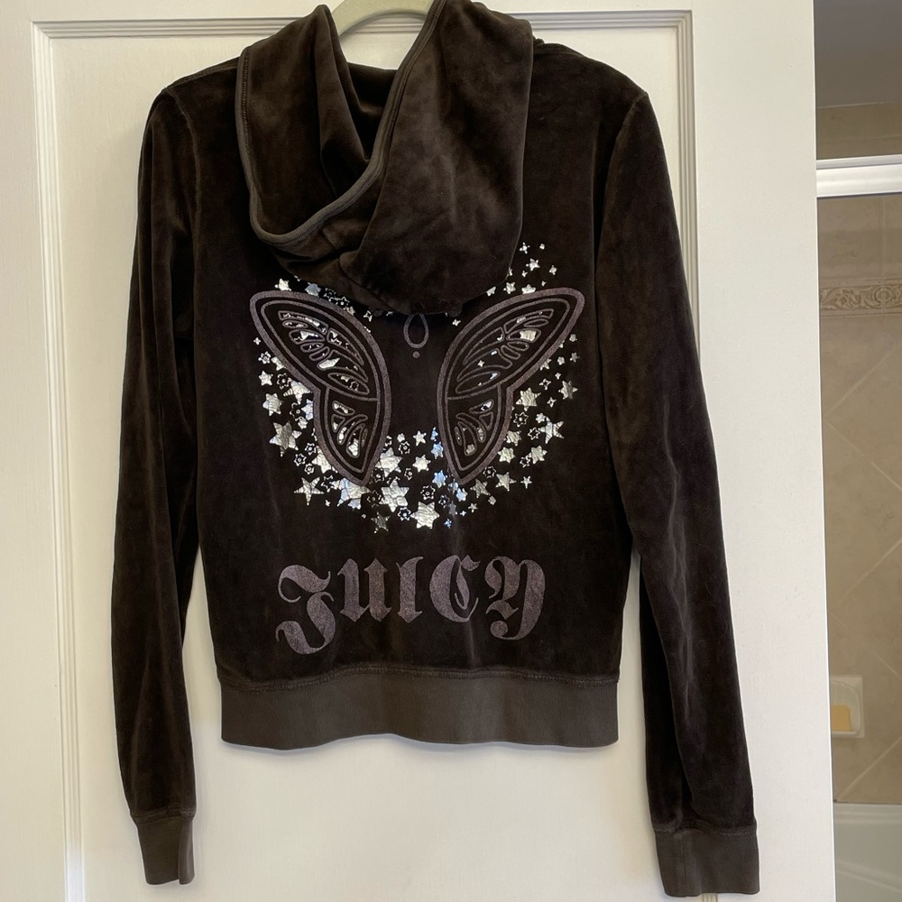 Juicy Couture Brown Velour Hoodie